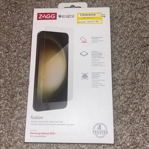 ZAGG Fusion Screen Protector for Samsung Galaxy S23+ - Clear - Picture 1 of 5